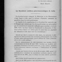 0216 - Page 744 - Extrait des procès-verbaux des séances du Conseil d'administration / Le Syndicat médico-pharmaceutique de Lille