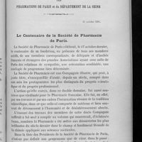 0193 - Page 191 - Le centenaire de la société de pharmacie de Paris