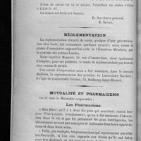 0012 - Page 8 - Extrait du procès-verbal de la séance du 9 janvier 1906 / Réglementation / Mutualité et pharmaciens