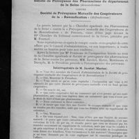 0012 - Page 10 - Tribunal correctionnel de la Seine. Affaire. Société de prévoyance des pharmaciens du département de la Seine (demanderesse) contre Société de prévoyance mutuelle des coopérateurs de la « Revendication » (défenderesse)