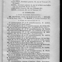 0001 - Page 1 - Conseil d'administration pour l'année 1908-1909