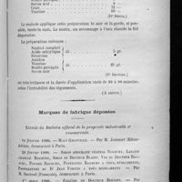 0191 - Page 191 - Formules de l'Hôpital Saint-Louis (A suivre) / Marques de fabrique déposées