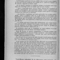 0116 - Page 110 - Bibliographie. Syndicats de médecins. Syndicats de pharmaciens. Thèse pour le doctorat en droit, par Jean Nicolay (R. Paulin et Compagnie, éditeurs...) / Vade-Mecum polyglotte de la pharmacie internationale, par Célestin Rousseau... (... Librairie Hachette, Paris)