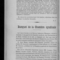 0096 - Page 92 - Les pharmaciens et la loi de trois ans / Banquet de la Chambre syndicale