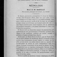 0224 - Page 220 - Informations. Diplôme visés pour changement d'adresse / Nécrologie. Mort de M. Barillé
