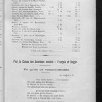 0025 - Page 7 - Souscription en faveur des confrères belges et français des régions envahies / Pour la caisse des confrères envahis : français et belges. En guise de remerciements