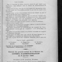 0013 - Page 5 - Comptoir national de la pharmacie française / Extrait du procès-verbal de la séance du Conseil d'administration du 8 janvier 1918