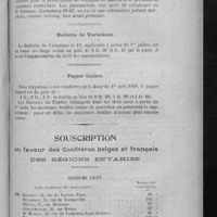 0210 - Page 199 - Fausses ordonnances / Bulletin de variations / Papier timbré / Souscription en faveur des confrères belges et français des régions envahies