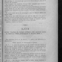 0216 - Page 205 - Loi relative aux modifications apportées aux baux à loyer par l'état de guerre (Promulguée le 9 mars 1918, publiée à l'Officiel du 12 mars) / Loi portant fixation du budget ordinaire des services civils de l'exercice 1918, promulguée le 19 juin 1918