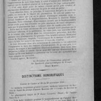 0350 - Page 339 - Association générale des Syndicats pharmaceutiques de France (Fédération nationale fondée en 1878) / Distinctions honorifiques