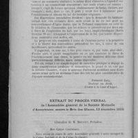 0410 - Page 400 - Le projet de loi sur la propriété commerciale / Extrait du procès-verbal de l'Assemblée général de la Société mutuelle d'assurances, contre le Bris des Glaces, 13 décembre 1919