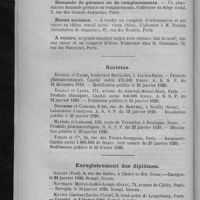 0074 - Page 64 - Informations. Demande de gérance ou de remplacements / Bonne occasion / Sociétés / Enregistrement des diplômes