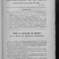 0079 - Page 69 - Sommaire / Pour la révision du décret sur la vente des substances vénéneuses