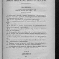0147 - Page 135 - Projet de statuts de la Chambre syndicale des pharmaciens de la Seine
