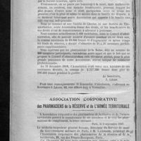 0410 - Page 394 - Association confraternelle des pharmaciens français. Société mutuelle de secours en cas de décès approuvée par décisions ministérielles des 28 mai 1902 et 5 août 1905 / Association corporative des pharmaciens de la réserve et de l'armée territoriale