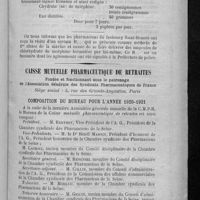 0035 - Page 29 - Fausses ordonnances de toxiques / Caisse mutuelle pharmaceutique de retraites fondée et fonctionnant sous le patronage de l'Association générale des Syndicats pharmaceutiques de France
