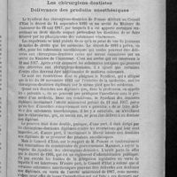 0043 - Page 37 - Conseil d'Etat. Les chirurgiens-dentistes. Délivrance des produits anesthésiques