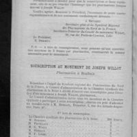 0068 - Page 60 - Syndicat régional des pharmaciens du Nord de la France. Comité du monument Joseph Willot / Souscription au monument de Joseph Willot...