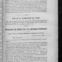 0107 - Page 99 - Coefficients applicables au chiffre d'affaires pour l'établissement de l'impôt sur les bénéfices industriels et commerciaux / Avis de la Commission du tarif / Application du décret sur les substances vénéneuses
