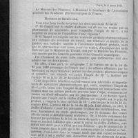 0130 - Page 122 - A propos de l'impôt sur le chiffre d'affaires en pharmacie. Lettre du Ministre des finances