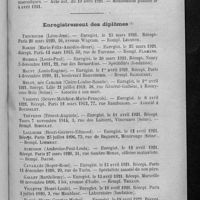 0189 - Page 181 - Informations. Sociétés / Enregistrement des diplômes