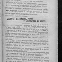 0195 - Page 187 - Publication du premier bulletin de variations faisant suite à la 19e édition du tarif de l'A. G. / Ministère des pensions, primes et allocations de guerre