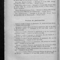 0260 - Page 252 - Informations. Enregistrement des diplômes / Ventes de pharmacies