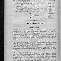 0330 - Page 322 - Souscription au monument de Joseph Willot... / Informations. Mariages