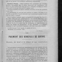 0531 - Page 517 - Procès-verbal de la réunion de la 23e circonscription, le jeudi 17 novembre 1921, à la Mairie de Vincennes / Paiement des bénéfices de guerre. Exercice du droit à la détaxe et aux exonérations