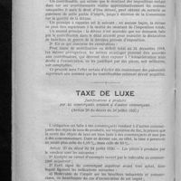 0532 - Page 518 - Paiement des bénéfices de guerre. Exercice du droit à la détaxe et aux exonérations / Taxe de luxe. Justifications à produire par les commerçants vendant à d'autres commerçants. (Article 20 du décret du 24 juillet 1920.)