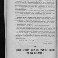 0024 - Page 18 - Comité disciplinaire. Extrait du procès-verbal de la séance du 30 décembre 1921 / Quand serons-nous en état de suivre un tel exemple ?
