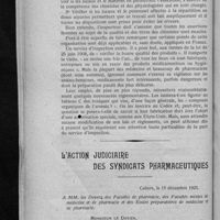 0028 - Page 22 - Les arséno-benzènes, par le Dr Henri Martin / L'action judiciaire des syndicats pharmaceutiques