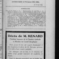 0057 - Page 51 - Sommaire / [Nécrologie]. Décès de M. Renard...