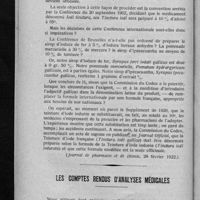 0078 - Page 72 - La teinture d'iode iodurée, par le Dr H. Martin / Les comptes rendus d'analyses médicales