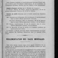 0083 - Page 77 - Médailles d'honneur et du mérité aux meilleurs de nos employés / Réglementation des eaux minérales