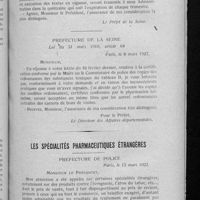 0125 - Page 117 - Fournitures pharmaceutiques aux blessés et réformés de la guerre / Les spécialités pharmaceutiques étrangères