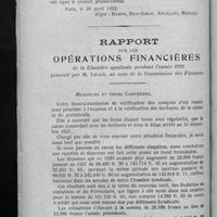 0180 - Page 172 - Désignation des candidats en vue des élections aux fonctions de délégués titulaires et de délégués suppléants / Rapport sur les opérations financières de la Chambre syndicale pendant l'année 1921 présenté par M. Léger, au nom de la commission des finances