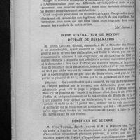 0200 - Page 192 - Questions fiscales. Coefficients des bénéfices commerciaux / Impôt général sur le revenu retrait de déclaration / Bénéfices de guerre