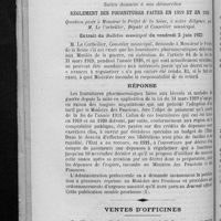 0250 - Page 240 - Fournitures aux réformés et mutilés de la guerre / Ventes d'officines
