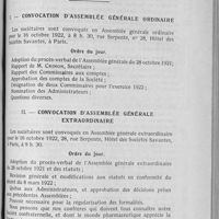 0611 - Page 521 - Société mutuelle d'assurance contre les accidents en pharmacie. I. Convocation d'assemblée générale ordinaire / II. Convocation d'assemblée générale extraordinaire