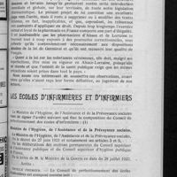 0627 - Page 531 - L'ouverture et le transfert des officines, par le Dr Henri Martin / Les écoles d'infirmières et d'infirmiers