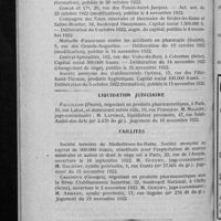 0898 - Page 706 - Informations. Sociétés / Liquidation judiciaire / Faillites