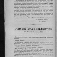 0010 - Page 4 - Les prochaines élections à la Chambre Syndicale / Conseil d'administration du mercredi 9 Janvier 1924