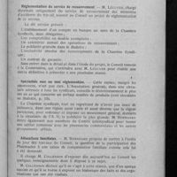 0013 - Page 7 - Conseil d'administration du Mercredi 9 Janvier 1924. Voeu du Syndicat d'Asnières et de la banlieue ouest concernant l'adhésion à l'Union des Intérêts économiques / Réglementation du service de recouvrement / Spécialités non ou mal réglementées / Allocations familiales