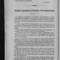 0028 - Page 22 - Capital et pharmacie, par le Dr H. Martin (suite) (à suivre) / Chambre Syndicale et sociétés d'arrondissements