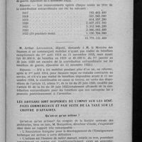 0041 - Page 35 - Questions diverses de nature fiscale. Les bénéfices de guerre / Les artisans sont dispensés de l'impôt sur les bénéfices commerciaux et par suite de la taxe sur le chiffre d'affaires