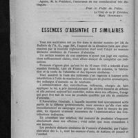 0050 - Page 44 - Préparations médicamenteuses / Essences d'absinthe et similaires