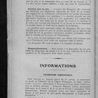 0064 - Page 58 - Application du tarif de l'A. G. par les étiquettes "MU" (Marque déposée). Économie de temps / Précision dans les prix / Réapprovisionnement / Informations. Distinction honorifique