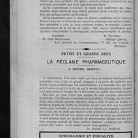 0120 - Page 112 - Fédération centrale des sociétés contre l'immoralité Publique fondée en 1905 / Petits et grands abus. La réclame pharmaceutique