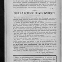 0186 - Page 176 - Bibliographie. La Répression des Fraudes dans le Domaine pharmaceutique, par Edmond Revel... / Pour la défense de nos syndiqués